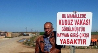 Ceylanpınar`da Mahallede Kuduz Karantinası