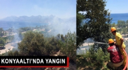 Manavgat`ta ve Konyaaltı`nda Yangın