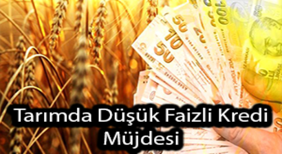 Tarıma `Düşük Faizli` İşletme Kredisi
