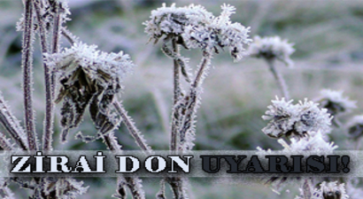 METEOROLOJİDEN UYARI! ZİRAİ DON TEHLİKESİ!