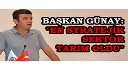 Başkan Günay: `En Stratejik Sektör Tarım Oldu`