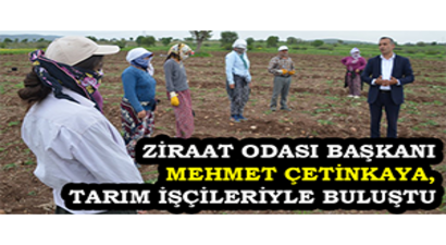 Ziraat Odası Başkanı Mehmet Çetinkaya, Tarım İşçileriyle Buluştu
