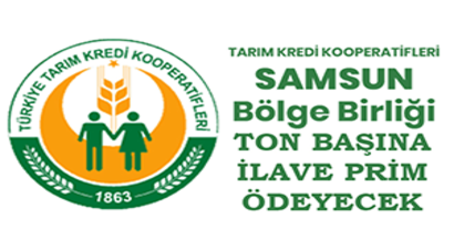Tarım Kredi Kooperatifler Samsun Bölge Birliği Ton Başına İlave Prim Ödeyecek