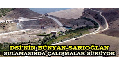 DSİ`nin Bünyan-Sarıoğlan Sulamasında Çalışmalar Sürüyor