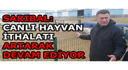 Sarıbal: Canlı Hayvan İthalatı Artarak Devam Ediyor