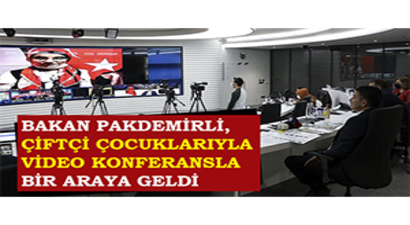 Bakan Pakdemirli, Çiftçi Çocuklarıyla Video Konferansla Bir Araya Geldi
