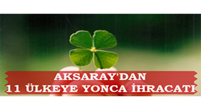 Aksaray`dan 11 Ülkeye Yonca İhracatı