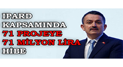 IPARD Kapsamında 71 Projeye 71 Milyon Lira Hibe