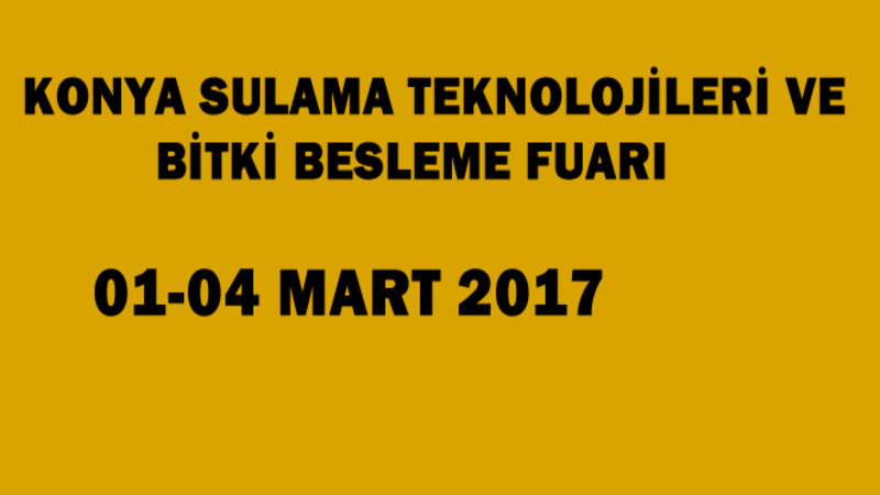 Konya Sulama-2017