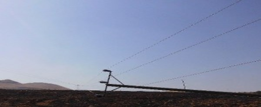 Yine Anız Yangını, 6 Köy Elektriksiz Kaldı