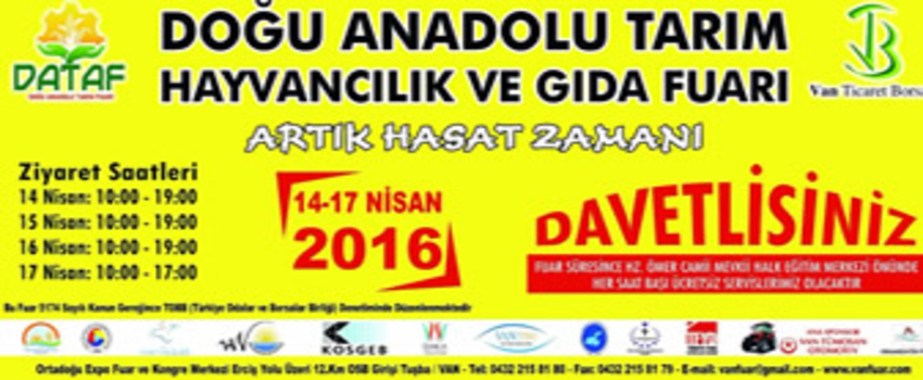 Van DATAF Fuarı`na Hazır