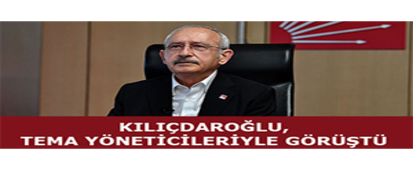 CHP Genel Başkanı Kılıçdaroğlu, Tema Yöneticileriyle Görüştü