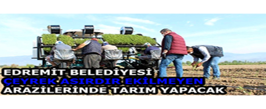Edremit Belediyesi Çeyrek Asırdır Ekilmeyen Arazilerinde Tarım Yapacak